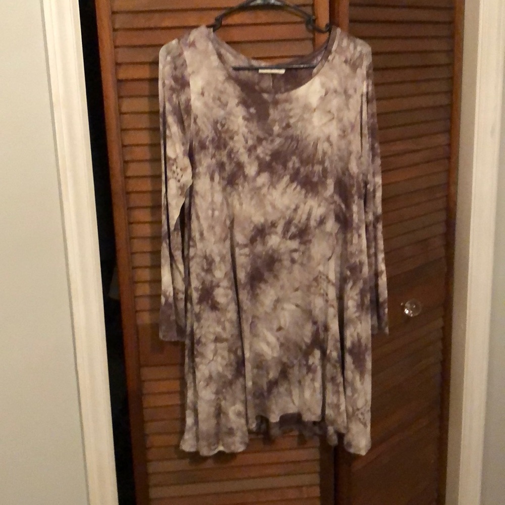 Polo style tie dye dress